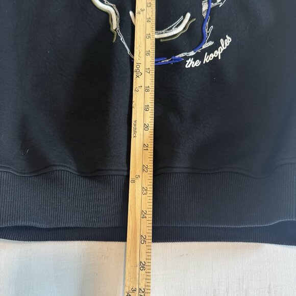 $220 The Kooples Paris France Sweatshirt Size Small Embroidered Skull Smiley - Picture 5 of 8